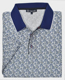 Navy Paisley Polo - SS24