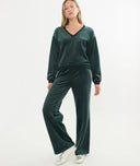 Velour Corduroy V Neck Sweatshirt - FW24